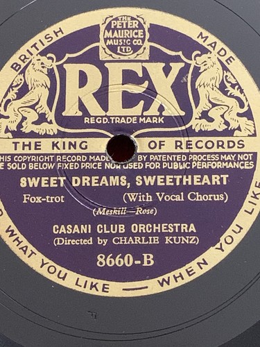 78rpm rex 8660 - charlie, kunz