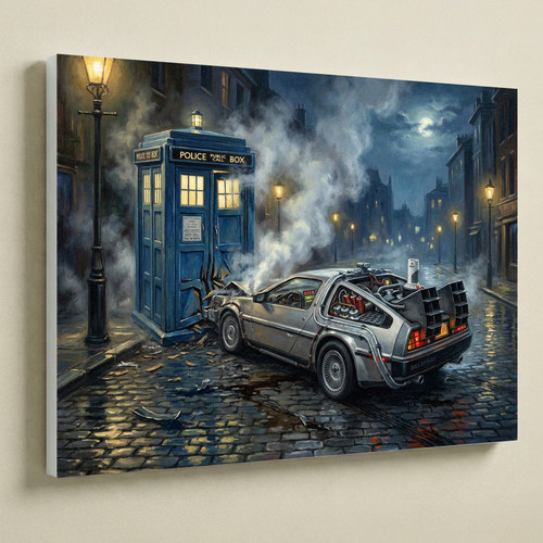 Delorean time machine tardis - time,