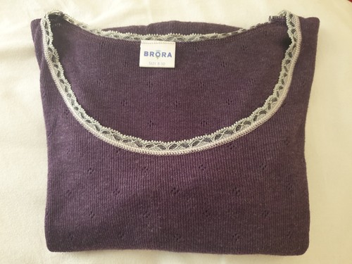Brora purple pointelle long