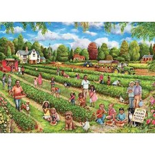 Falcon Strawberry Picking 1000 Piece Jigsaw
