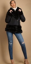 New Women Black Fitted Quilted