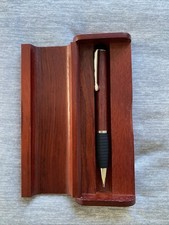 Wooden Ballpoint Pen in Carved Wooden Case Brown Kings Crossing Golf Club
