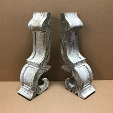 Pair Antique Large Shabby