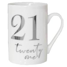 White Bone China Mug with