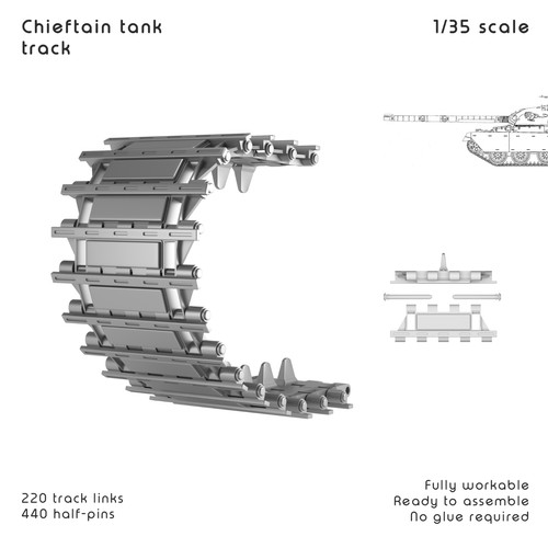 British chieftain tank 3d - tank,