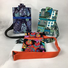 Handmade Cats neck bag, Festival pouch, Pattern & lanyard options