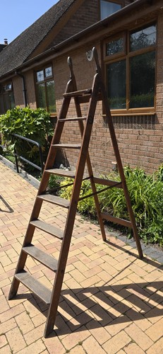 Vintage wooden step ladder - ladder,