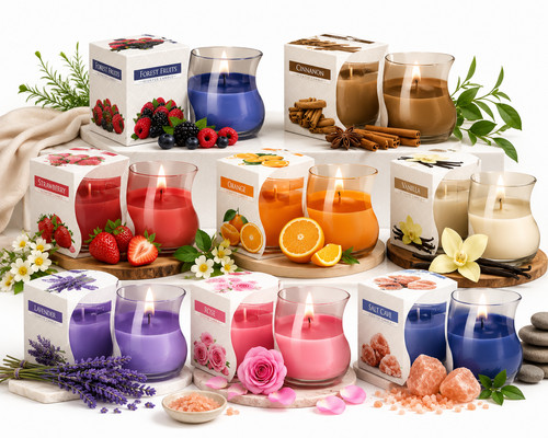 Scented glass jar candle - jar,