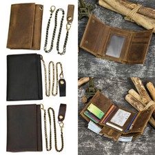Men Leather Tri-fold Vintage