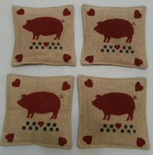 Air Freshener jute bags pine odour dehumidifier freshner pig heart pack of 4 lot