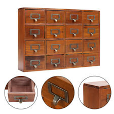 Desktop Wooden Drawers & Arched Handles Storage On Table Office Home School Desk