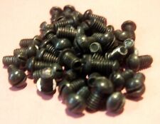 Fifty Meccano black roundhead slotted bolts, part 37b