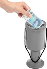 Rounded charity donation money