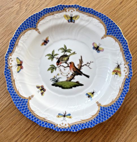 Herend rothschild bird blue - rothschild,
