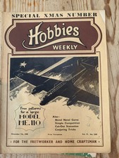 Hobbies Weekly Magazine Dec 1940, Vol 91 No 2355, Model ME.110 Airplane