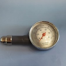 Vintage Motometer West Germany Tyre Pressure Gauge / Working Condition
