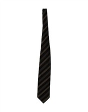 ARMANI COLLEZIONI Mens Tie One Size Black Striped Silk Classic H319