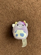 Squishmallow Squishville - Bubba The Cow - Purple Tiny Squish Cow Collectible