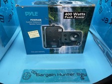 *SEE DESC* Pyle Dual Waterproof Outdoor Speaker System  5.25''/13.3cm Black