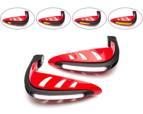 Red motorcycle handguards with - red,