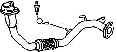 Exhaust front pipe - front, toyota