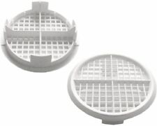 8 x White Plastic 70mm Round