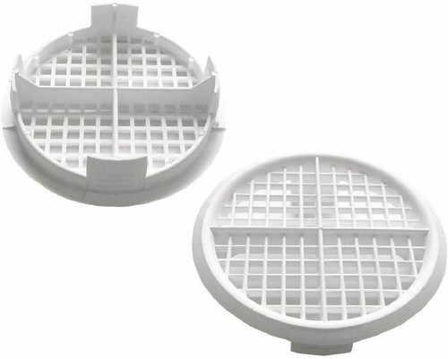 White plastic 70mm round - 70mm,