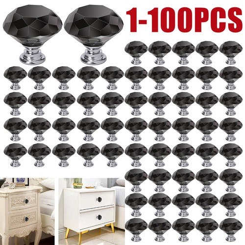 100x 30mm crystal door knob - 30mm,