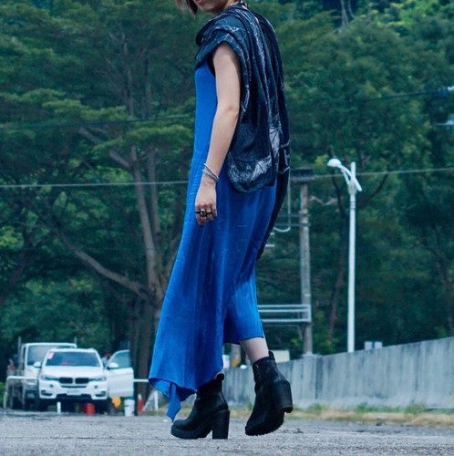 Zara maxi long cobalt blue