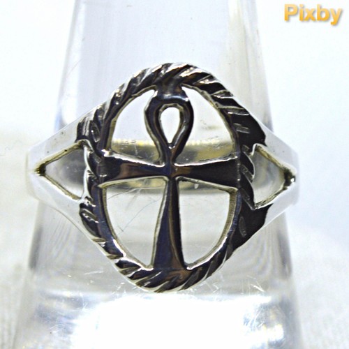 Egyptian ankh 925 silver ring - egyptian,