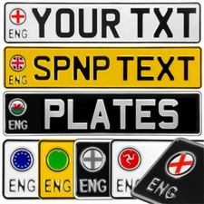 ENG Pressed Number Plates Replica Show Trucker Name Kids Door 3D Gel Round Badge