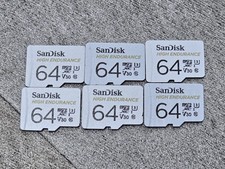 JOBLOT 10x Sandisk 64GB High Endurance Card 100mb/s 