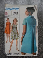 Vintage 1960s Simplicity 6961