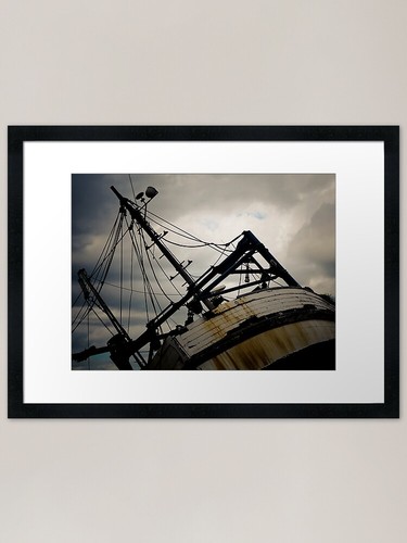 Old tired fishing trawler - old,