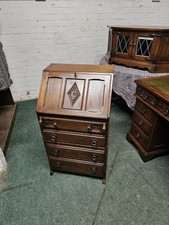 OLD CHARM FURNITURE ALDEBURGH OAK LADIES BUREAU/WORKSTATION WITH FILING DRAWER