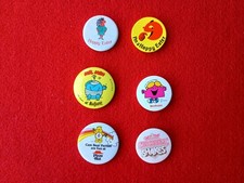 6 Vintage Pin Badges inc