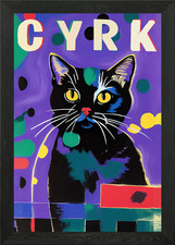 Vintage Polish Circus Cyrk Framed Wall Art Poster Canvas Print Picture