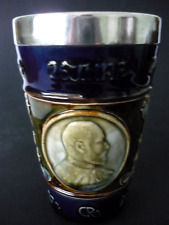 Royal Doulton Silver Rim Stoneware 1902 Edward V11 Coronation Beaker