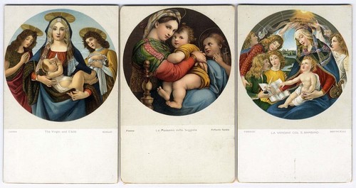 Madonna child postcards - madonna,