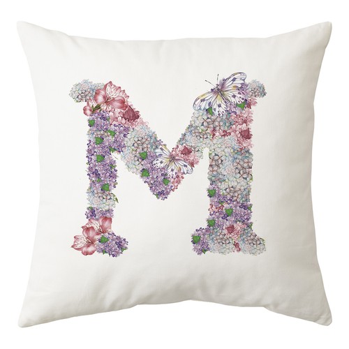 Purple letter butterfly - purple,
