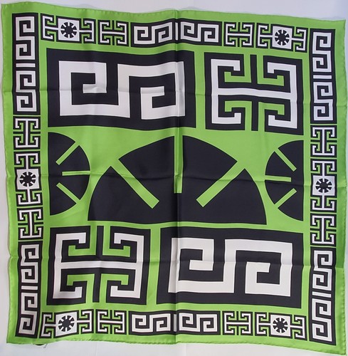 Versace green silk scarf - versace,