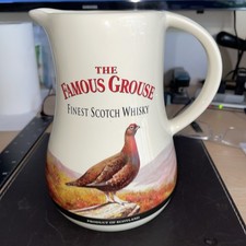 THE FAMOUS GROUSE JUG, Castle Ceramics, water jug 18cm tall