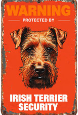 Warning Irish Terrier Security