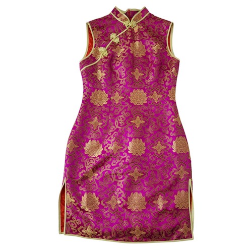 Magenta pink gold - gold, brocade