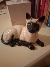 Royal Doulton Cats(2) 1 Siamese  Number1559 19cm Wide 11cms Tall + small Ginger 