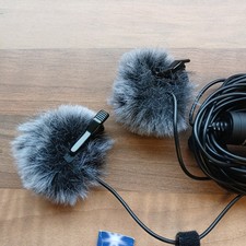 BOYA BY-M1DM Lavalier double head Microphone 4m Dual Omni-directional Clip Lapel