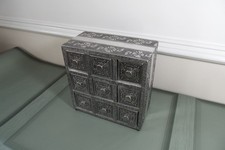 Small 9 Drawer Cabinet Metal & Wood Construction