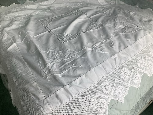 Vintage lace and embroidered - and,