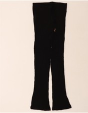 ZARA Womens High Waist Bootcut Trousers Small W30 L32 Black CC06