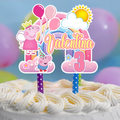 Peppa pig cake topper - pig,